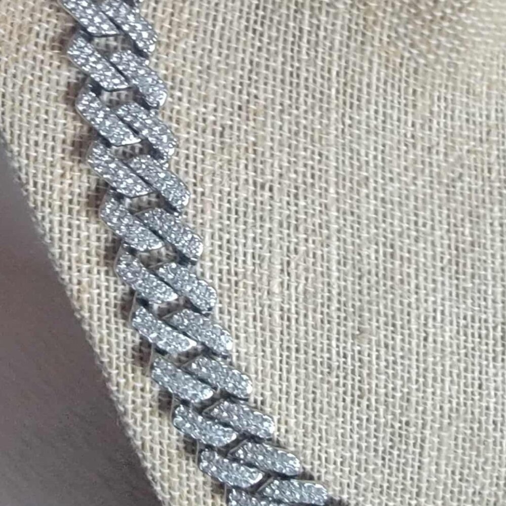 Unisex Stainless-Steel Necklace and Bracelet Set - Picture 4 of 5